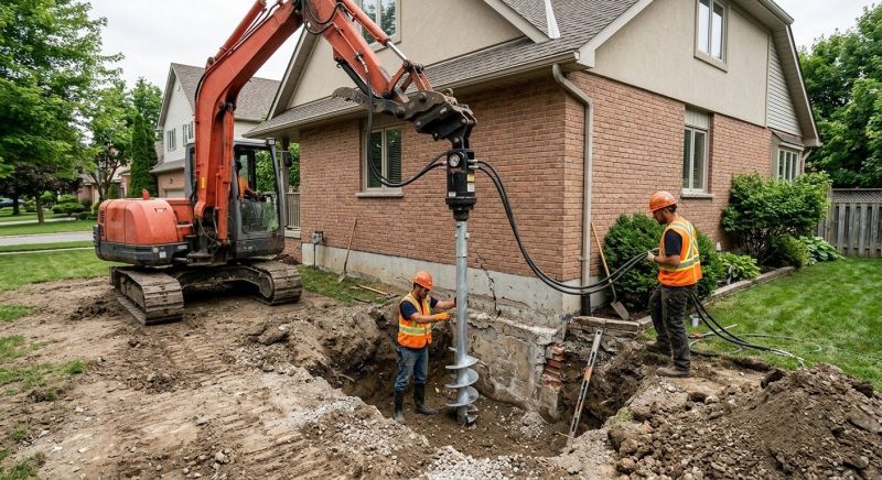 Helical Pile Installation in Columbus, OH