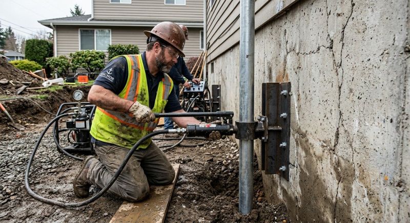 Foundation Pier Leveling in Columbus, OH