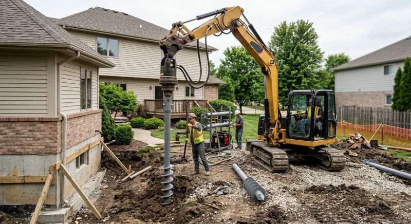 Helical Pile Installation in Columbus, OH