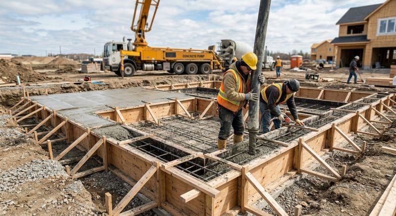Poured Foundation Installation in Columbus, OH
