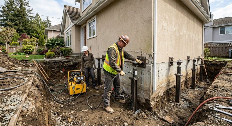 Sinking Foundation Repair in Columbus, OH
