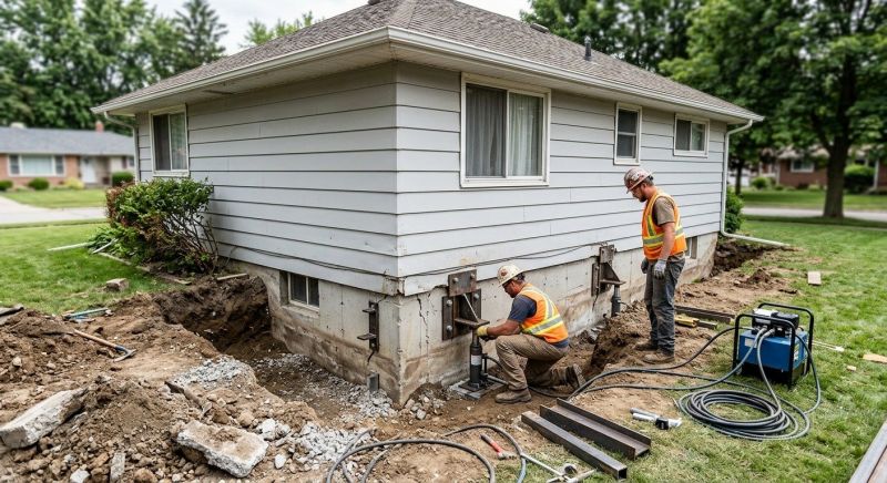 Sinking Foundation Repair in Columbus, OH