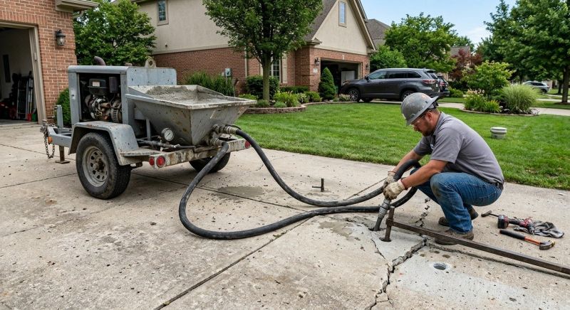 Sunken Driveway Lifting in San Antonio, TX